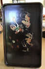 Rare Vintage Chinese Foochow Hand Painted Dragon Lacquer Tray Kien Sing & Co