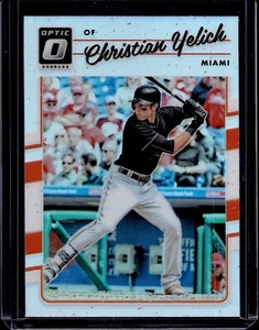 2017 Panini Optic Christian Yelich #111 Holo Prizm Miami Marlins - Picture 1 of 2