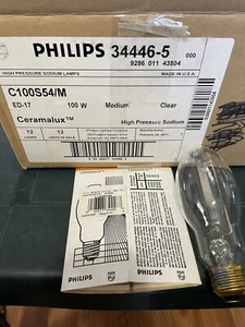 PHILLIPS 34446-5 C100S54/M 100W Ceramalux High Pressure Sodium Lamp case of 12 - Picture 1 of 3