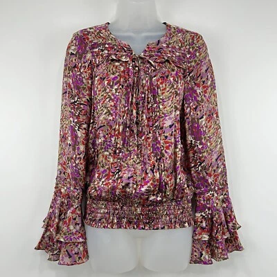 Top Bebe Mujer S Floral 100% Seda Flor Niño Boho Hippie Hada Caprichoso Retro Foto 1 de 4