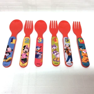 Set for 3 Disney Mickey Mouse Baby Unisex  Forks And Spoons Set - Picture 1 of 5