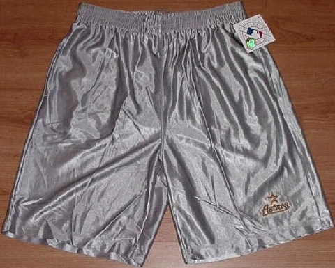 Houston Astros Athletic Shorts Large Silver Coolest Logo Free Ship MLB Cover