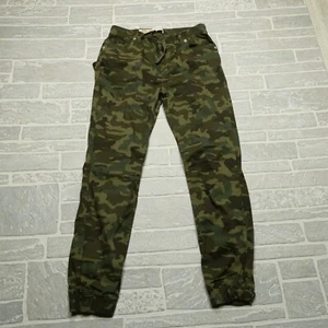 Levis Joggers Youth 16 (28x30) Green Camo Canvas Elastic Waist NWT - Picture 1 of 8