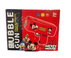 Disney Mickey Mouse Fully Automatic Bubble Gun - Porous Design,Fun & Interactive - Picture 1 of 1