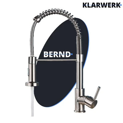 KLARWERK Profi Gastronomie Armatur /Restaurant Wasserhahn Küche Silber Edelstahl