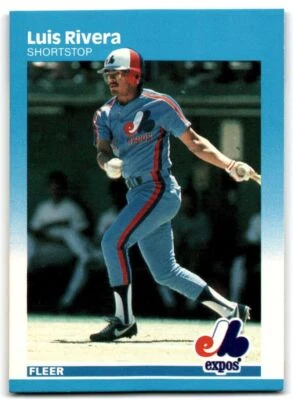 1987 Fleer Luis Rivera Rookie Montreal Expos #330 - Image 1 of 2