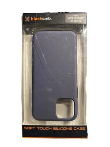 BlackWeb Soft Touch Silicone Case For Apple iPhone 11 Pro XI 5.8" Screen - Navy - Picture 1 of 3