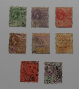 STAMPMART : BRITISH GUIANA 1922-1923 KING GEORGE V 8v FINE USED STAMPS - Picture 1 of 2