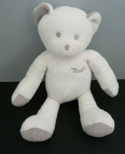 *. DOUDOU PELUCHE MUSTI MUSTELA OURS GRIS BLANC 24cm  EXCELLENT ETAT - Picture 1 of 11