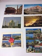 Vintage Taj Mahal , Roma , Marco , Paris , Budapest, Cannes , postcard Lot