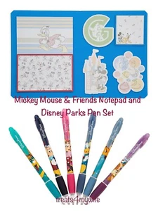 NEW! Disney Parks MICKEY FRIENDS STICKY NOTES NOTEPAD FOLIO & PEN SET - Picture 1 of 8
