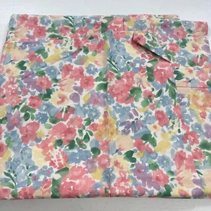 Vintage Springmaid Flaches Laken Twin Blau Rosa Blumen Baumwollmischung 90er Y2K USA - Bild 1 von 9