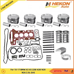 Engine Rebuild kit Piston Bearing For 10-17 BMW X3 X5 228i 428i N20 N26 2.0L GAS - Picture 1 of 13