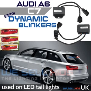 2x Modulo Semi Dinamico Indicatore Luce Posteriore LED per AUDI A6 C7 Avant - Foto 1 di 4