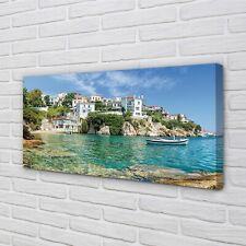 Tulup Canvas print 100x50 Wall Art Picture Greece Sea of ​​city life