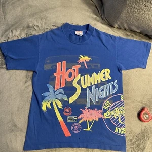 CAMISA DE COLECCIÓN Oak Ridge Niños Talla M Punto Único Envoltura de Neón Alrededor de los 90 ANGUSTIADA - Imagen 1 de 9