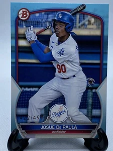 Josue De Paula 2023 Bowman Draft Sky Blue /499 Dodgers LA - Bild 1 von 3