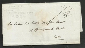 GREAT BRITAIN, 1826, PREPHILATELIC COVER, VF - Picture 1 of 2