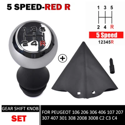 Cubierta de maletero de palanca de cambios manual de 5 velocidades para Peugeot 406 107 207 307 407 301 Foto 1 de 4