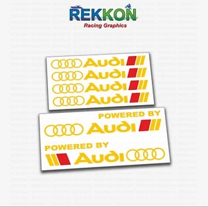Powered by Audi Racing Sport S Line Window Decal Sticker Emblem Logo + 4 Gift - Picture 1 of 8