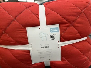 Pottery Barn Kids Sutter Quilt full queen red New w tags - Picture 1 of 1