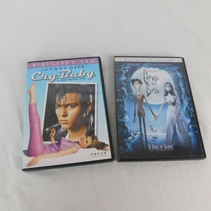 Lot of 2 Johnny Depp Movies Cry-Baby Not Rated John Waters Corpse Bride Rated PG - Picture 1 of 11