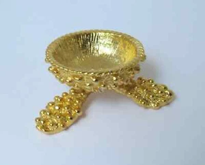 Shiny Brass-Toned 3 Leg Egg Stand/Holder, 2" Diameter for Hen Egg - Picture 1 of 2