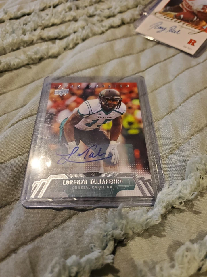Ravens Lorrenzo Taliaferro Star Rookie Autographed Upperdeck Trading Card  - Image 1 of 3
