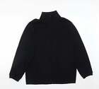 West Rock Herren schwarz Baumwolle Sweatshirt mit durchgehendem Reißverschluss Größe S
