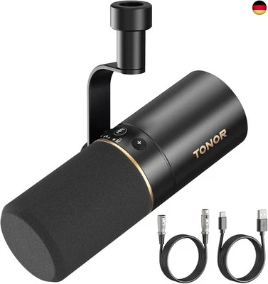 BESUCHE DEN TONORSTORE USB/XLR Dynamisches Mikrofon PC TONOR Micophone Gesangsmikrofon Gaming Mikro