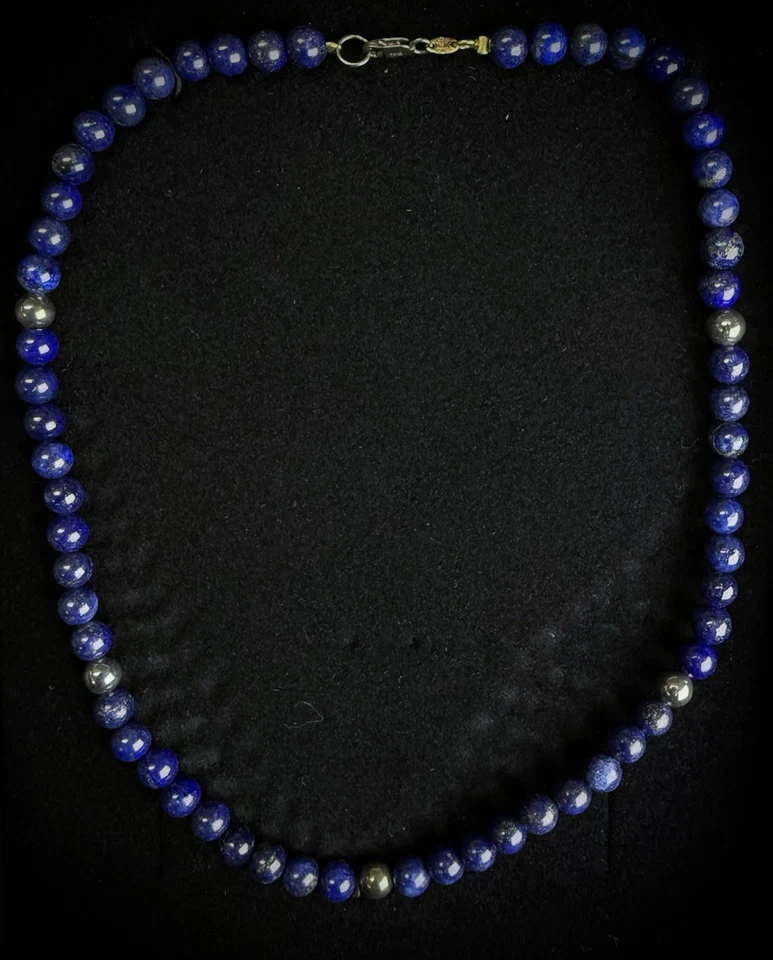TECHNIBOND Lapis lazuli necklace 18” 9.25 NIB - Image 1 of 4
