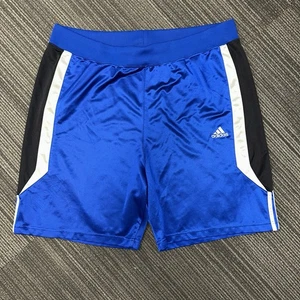 Pantalones Cortos De Baloncesto Adidas Brillantes Para Hombres XL Azul Cordón Bordado Rayas De Colección - Imagen 1 de 6
