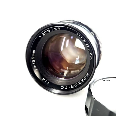 Minolta Rokkor-TC 135mm f/4 Lens w/ Rear Cap Manual Focus Tested - Image 1 of 4