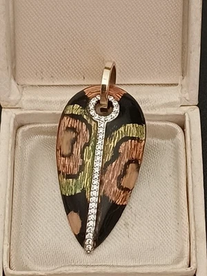 Ciondolo in oro bianco 750 Platino Palladio e Argento - Immagine 1 di 3