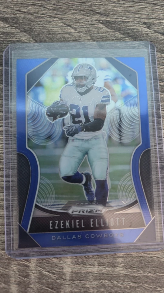 2019 Panini Prizm Ezekiel Elliott Blue Prizm SSP Cowboys - Image 1 of 2
