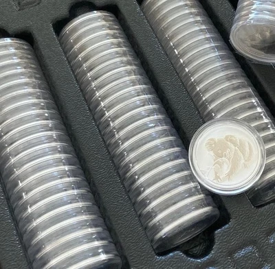 1 rollo de 50 centavos de plata Koala 2010 1/2 oz Australia Perth ¡Como nuevo!!! Foto 1 de 4