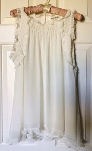 MAX STUDIO WHITE POLYESTER TOP LOOSE FIT SIZE L - Picture 1 of 8
