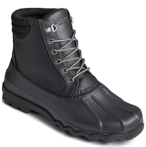 Stivali Sperry Uomo Avenue Duck Tg. 13 NUOVI STS23428 NERI - Foto 1 di 6