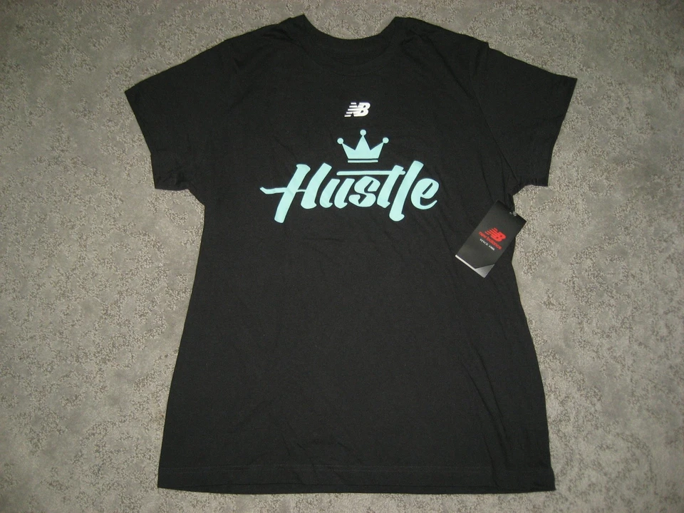 New Boys 14 New Balance Camisa Hustle Negra Top Manga Corta Foto 1 de 1