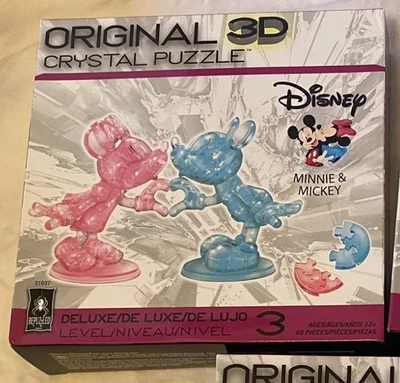 Quebra-cabeça Disney Minnie & Mickey Mouse Deluxe 3D coração mãos cristal 2018 BePuzzled - Imagem 1 de 2