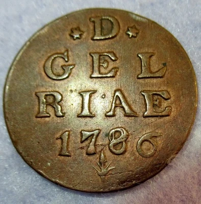 Certificado de Autenticidad 1786 Centavo de Cobre Colonial Nueva York Gelderland Foto 1 de 4