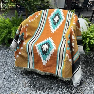 Aztec Throw Blanket Navajo Indian Blankets and Throws Boho Western Decor Couc... - Picture 1 of 7