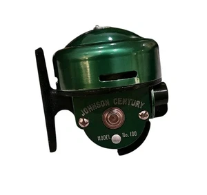 Vintage Johnson The Century 100A Spin Cast Rolle mit Box und Booklet funktionstüchtig - Bild 1 von 6