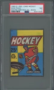 Paquete de cera de hockey 1983 O-Pee-Chee (O.P.C) con Wayne Gretzky Showing - PSA 7 - Imagen 1 de 2