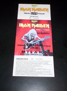 IRON MAIDEN "REAL LIVE" 9.5.93 MILANO ITALY - CONCERT TICKET / KONZERTTICKET - Bild 1 von 1