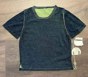 Jurta Italian Designer Baby Boy Reversible T-shirt Blue/Green Size 2 *NEW* - Picture 1 of 3