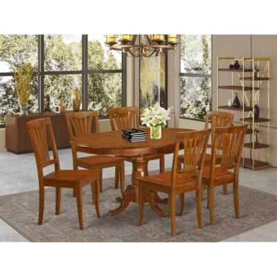 7  Pc  Dining  room  set  for  6-  Kitchen  dinette  Table  and  6  Kitchen ... - Image 1 of 4