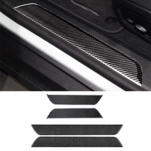 Protectores de umbral de puerta interior de fibra de carbono cubierta de panel rasguño para Porsche Taycan 2019-22 - Imagen 1 de 10