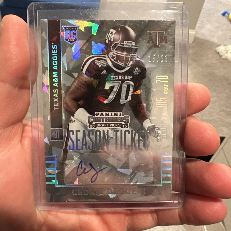 2015 Panini Contenders Draft Picks Cracked Ice #163 Cedric Ogbuehi Auto /23  - Image 1 of 1