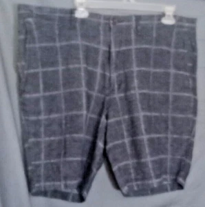 Goodfellow Shorts Herren Gr. 42 blau kariert Baumwollmischung strukturiertes Leinen - Bild 1 von 6